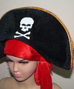 Pirates hat with red ribbon